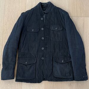 John Varvatos Black Military Field Jacket